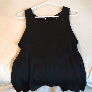 Black cut out dress shirt